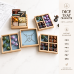 Gaming Tray SVG Laser Cut File, Dice Rolling Tray Template, DND RPG Board Game Organizer, Digital Download DXF PDF AI TXT - Image 2