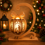 Xmas Lantern Bundle SVG, 5 Wooden Lantern Designs with Stand, Christmas Laser Cut Files, Glowforge LightBurn CNC DXF EPS AI PNG - Image 3