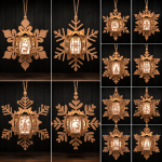 85+ Ultra Christmas Lantern Bundle SVG | Wooden Laser Cut Files for Glowforge, Cricut & CNC | Xmas Lantern SVG Pack | Digital Download - Image 3