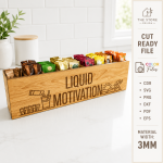 Drink Packet Organizer Laser Cut File, Tea Bag Coffee Sachet Holder SVG, Wooden Kitchen Storage Box DXF PDF EPS PNG - Image 2