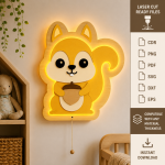 Animal LED Night Light Laser Cut Bundle, Wooden Animal Lamp SVG, Nursery Night Light CNC Template, DXF PDF EPS Files - Image 13
