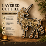 9x Mandala Bundle 3D Animals Multilayer Wooden Engraved Laser Cut File, Decoration Ornament Glowforge Make, Svg Dxf Lbrn Ai Download File - Image 5