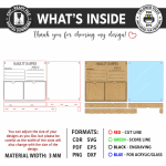 Acrylic Wall Planner Laser Cut Bundle, Dry Erase Calendar SVG, Family Command Center CNC Template, DXF PDF EPS - Image 3