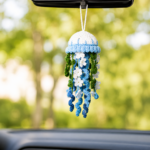 Flower Jellyfish Crochet Pattern PDF, Car Hanging Crochet Pattern, Floral Amigurumi Ornament, Nursery Decor Tutorial - Image 3