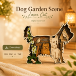 Dog Multilayer SVG 7 Layers, Vector files for laser