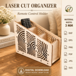 Remote Control Holders Bundle Laser Cut Files, Wooden Remote Caddy SVG DXF, TV Organizer Box, Living Room Storage Digital Download - Image 3