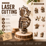 Funny Cartoon Animal 3D Puzzle SVG | Laser Cut Wood Design | CNC Router File | DIY Wooden Toy | Glowforge Ready Digital Download - Image 3