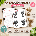 Mouse Cartoon 3D Wood Puzzle SVG | Laser Cut Files Bundle | CNC DXF EPS AI Templates | DIY Wooden Toy | Glowforge Cricut 2. - Image 3