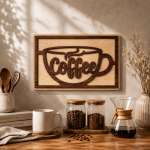 Coffee Laser Cut Wall Decor SVG | Coffee Cup Wooden Sign | Coffee Lover Gift | Farmhouse Kitchen Wall Art | CNC Laser Cut Files DXF EPS PNG - Image 3
