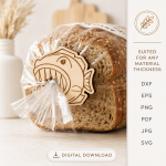 Funny Bag Clips Bundle Laser Cut Files | Cute Snack Bag Clip SVG | Kitchen Chip Clips DXF | Food Storage Clip Template | CNC Laser Cutting Digital Download - Image 3