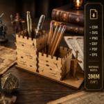Dragon Desk Organizer SVG Bundle, Fantasy Desk Storage Laser Cut Files, Instant Download - Image 3