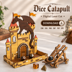 Dice Catapult Laser Cut File | DND Dice Launcher SVG | CDR SVG PNG DXF PDF EPS Download - Image 4