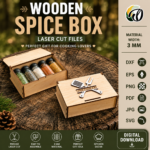 Travel Spice Box Bundle Laser Cut Files | 3D Spice Container SVG DXF | Glowforge CNC Woodworking Project | Digital Download - Image 9