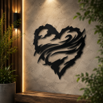 Heart Metal Wall Art SVG Bundle, Modern Romantic Decor, Laser Cut File SVG PNG DXF, Cricut Silhouette Digital Download - Image 3