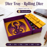 Rolling Dice Tray SVG | DND Dice Tray Laser Cut File | Digital Download - Image 4