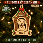 Custom Pet Photo Ornament, Personalized Dog Cat Ornament, Pet Memorial Christmas Keepsake, Custom Pet Gift, Pet Lover Holiday Ornament - Image 3