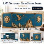 DM Screen Laser Cut File | DND Dungeon Master Screen SVG | CDR SVG PNG DXF PDF EPS - Image 4