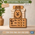 Dog Feeding Tracker Magnet SVG | Pet Care Reminder Laser Cut File | Dog Food Schedule Magnet | Puppy Meal Tracker | CNC Glowforge Digital Download - Image 3