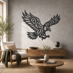 agle Wall Art SVG, Eagle Laser Cut File, Metal Wall Decor SVG, CNC Plasma DXF, Glowforge Cut File, Cricut SVG PNG EPS - Image 3