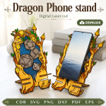 Dragon Phone Holder SVG | Laser Cut Phone Stand Template | Digital Download - Image 4
