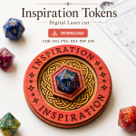 DND Inspiration Tokens SVG | RPG Reward Token Laser Cut File | Digital Download - Image 4