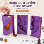 Travel Dice Tower SVG | Magnetic DND Dice Roller Laser Cut File | Digital Download - Image 5