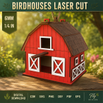 Birdhouses Laser Cut SVG Bundle | Wooden Bird House Template | DIY Garden Birdhouse CNC Files | Glowforge Ready 3mm Plywood Digital Download - Image 2