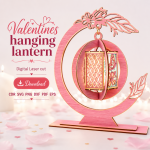 Valentine Lantern SVG | Hanging Lantern Laser Cut File | Digital Download - Image 4