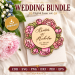 Wedding Decor Bundle SVG | Wedding Sign & Favor Templates | Laser Cut Files - Image 4