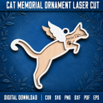 Cat Memorial Ornament Personalized | Pet Loss Sympathy Gift | Cat Remembrance Christmas Ornament | In Loving Memory Cat Keepsake | Custom Pet Memorial Decor - Image 3