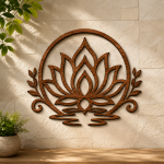 Lotus Flower Laser Cut File | Mandala Wall Decor SVG | DXF EPS PNG AI PDF | CNC Wood Cut | Glowforge Cricut LightBurn | Digital Download - Image 3