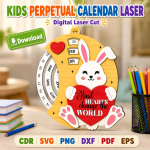 Kids Perpetual Calendar SVG | Laser Cut Montessori Calendar File | Digital Download - Image 4