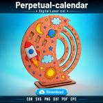 Perpetual Calendar Laser Cut File | Wooden Desk Calendar SVG | Digital Download - Image 2