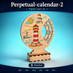 Perpetual Calendar Laser Cut SVG 2 | Wooden Calendar Template | Digital Download - Image 4