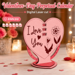 Valentine Calendar SVG 2 | Perpetual Calendar Laser Cut Design | Digital Download - Image 4