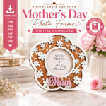 Mother's Day Picture Frame SVG Bundle, Laser Cut Photo Holder Files, Pe - Image 3
