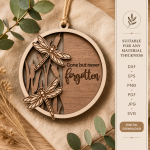 3D Memorial Ornaments Bundle Laser Cut Files | Remembrance Angel Ornament SVG DXF | Memorial Keepsake Christmas Decor | CNC Glowforge Digital Download - Image 3
