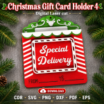 Christmas Money Holder SVG | Laser Cut Gift Card Holder File | Digital Download - Image 4