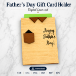 Dad Gift Card Holder SVG | Father's Day Laser Cut Gift File | Digital Download - Image 4