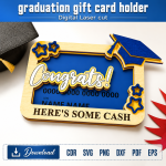Graduation Money Holder SVG | Laser Cut Graduation Gift Card Holder | Digital Download - Image 4