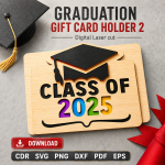 Graduation Money Holder SVG | Laser Cut Graduation Gift Card Holder | Digital Download - Image 4