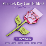 Mother's Day Gift Card Holder SVG | Mom Gift Laser Cut File | Digital Download - Image 4