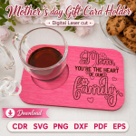 Mom Gift Card Holder SVG | Mother's Day Laser Cut Gift File | Digital Download - Image 4