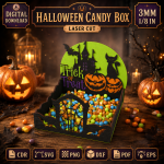 Halloween Candy Box Laser Cut SVG Bundle | Halloween Treat Box Template | Spooky Candy Holder Digital File | Party Favor Box CNC Glowforge Ready - Image 3