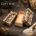 Gift Box Bundle Laser Cut SVG Set, 3D Gift Box Template, Wooden Box DXF Files, Party Favor Box CNC, Digital Download SVG DXF PDF EPS - Image 3