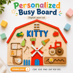 Personalized Activity Board SVG | Wooden Educational Toy - Image 6
