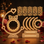 Valentine Lantern Bundle Pack 8 with Stand SVG | Laser Cut Lantern Files | Romantic Heart Light Box | Glowforge CNC Wood Craft | Valentine's Day Decor - Image 4