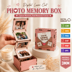 Galentine Photo Memory Box SVG Bundle, Laser Cut Gift Box Files, DIY Bestie Keepsake Gift - Image 4