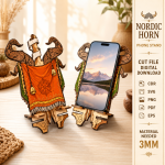 Dragon Phone Holder Laser Cut SVG, Fantasy Dragon Desk Stand, Wooden Phone Stand CNC File, Digital Download - Image 4