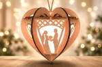 Valentine Heart Lantern Bundle SVG, 8 Love Lantern Laser Cut Files, Romantic Hanging Lantern Pack, Wooden Heart Decor, Glowforge Lightburn CNC DXF EPS AI PNG - Image 4